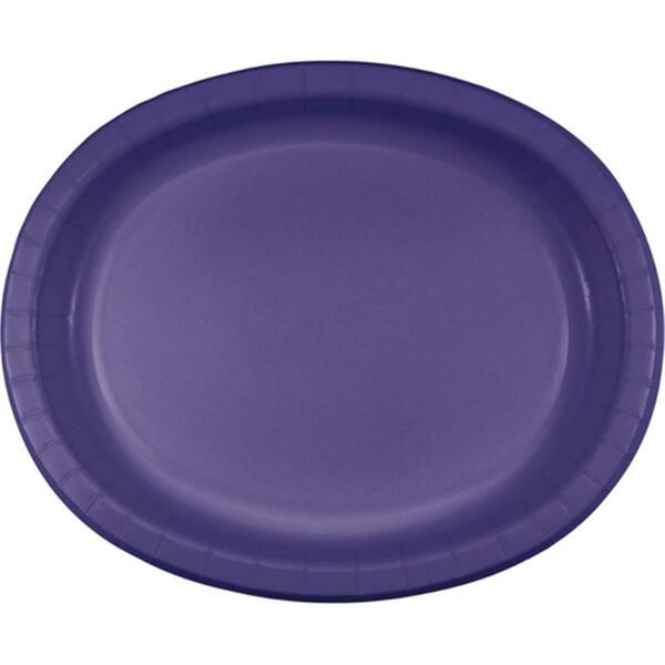 Hoffmaster 10 x 12 in. Oval Paper Platters, Purple, 96PK 433268